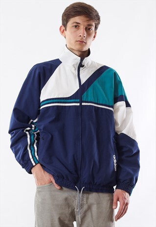 VINTAGE ADIDAS ORIGINALS TRACKSUIT 90S BLUE BIG LOGO