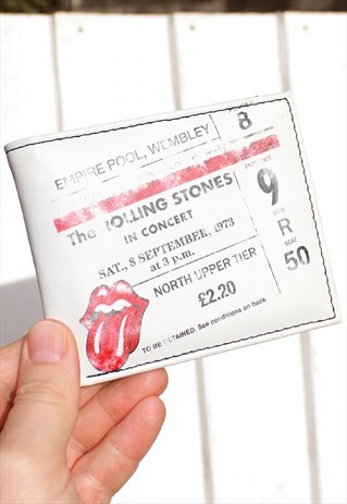 ROLLING STONES DISTRESSED PRINT WALLET