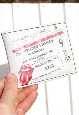 Rolling Stones Distressed Print Wallet