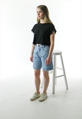 STRAIGHT DENIM SHORTS / VINTAGE COMFY COTTON SHORTS