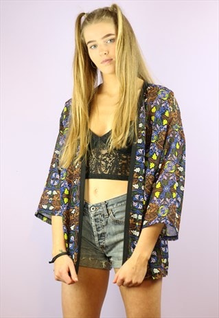 ACID LEAF CHIFFON KIMONO