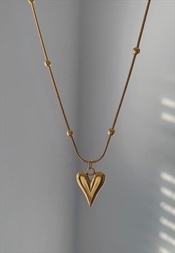 JULIETTE. Dainty Gold Heart Necklace 