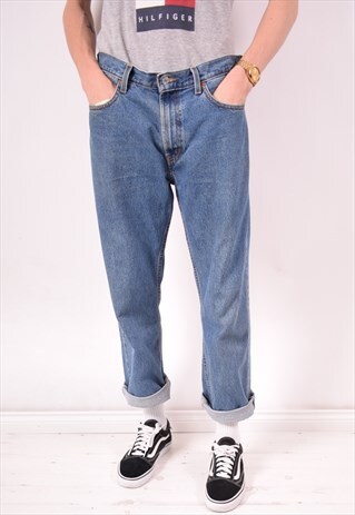 LEVI'S 505 MENS VINTAGE JEANS W34 L29 BLUE 90S