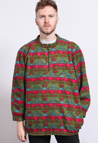 VINTAGE HALF ZIP FLEECE TOP