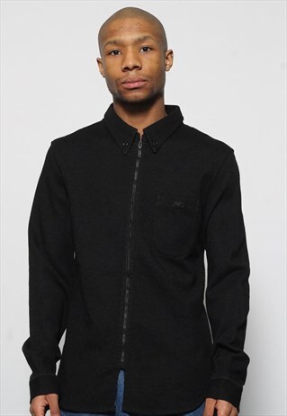 VINTAGE ARMANI WOOL OVERSHIRT JACKET BLACK