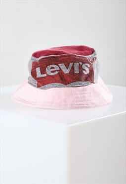 Reworked Vintage Levi's Bucket Hat in Grey Summer Festival