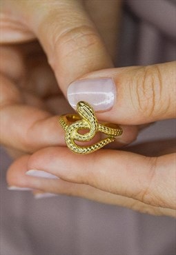 14k Gold Plated Snake Ring 