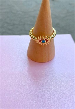 Maddie Evil Eye Ring Petite - Gold