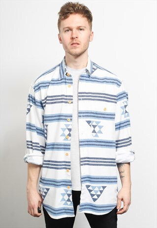 VINTAGE AZTEC PATTERNED SHIRT