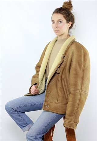 SHEARLING COAT / WARM LINED COAT / WINTER COAT