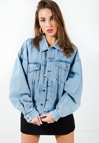 VINTAGE 80S WRANGLER TRUCKER "LIGHT-WASH"DENIM JACKET / 7499