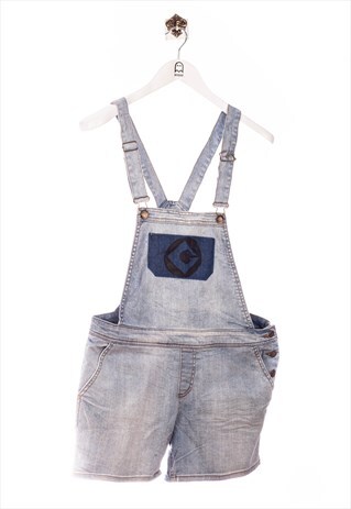 VINTAGE LIFE IN PROGRESS OVERALL SELF MADE PRINT BLUE