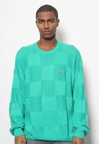 VINTAGE LACOSTE KNIT JUMPER GREEN