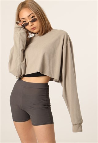 VINTAGE NIKE FLEECE CROPPED SWEATSHIRT