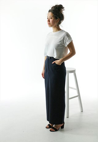 STRAIGHT NAVY SKIRT / STRUCTURE CIRCLE SKIRT