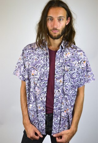 VINTAGE 90'S ABSTRACT PRINT SHIRT