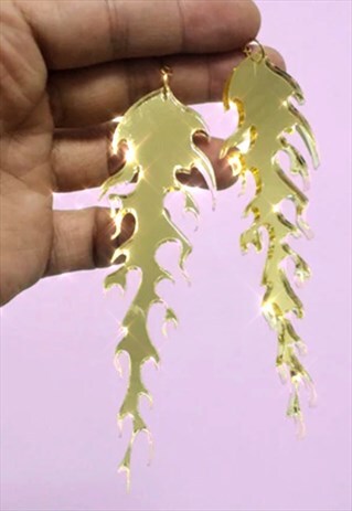FLAME LONG DROP EARRINGS