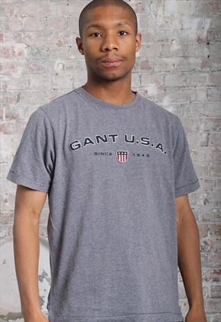 VINTAGE GANT LOGO T-SHIRT GREY