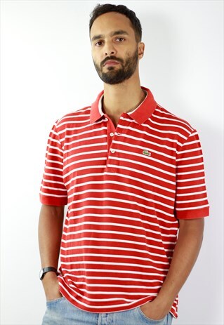 LACOSTE STRIPED POLOSHIRT