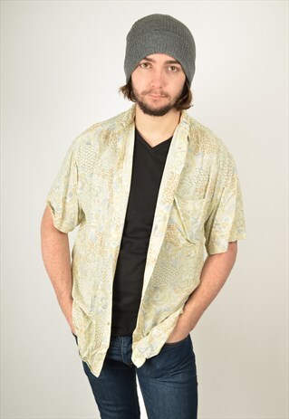 VINTAGE ABSTRACT CRAZY FESTIVAL PATTERNED SHIRT