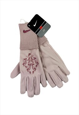 Vintage Nike Floral Gloves in Pink