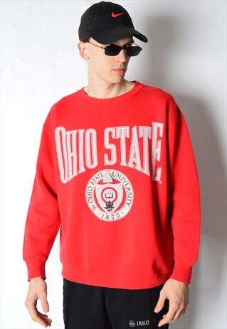 VINTAGE 90S RED OHIO STATE UNIVERSITY SWEATSHIRT