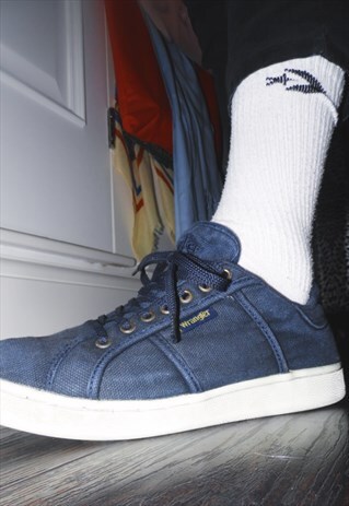 WRANGLER TRAINERS SHOES VINTAGE DENIM 90'S LACES