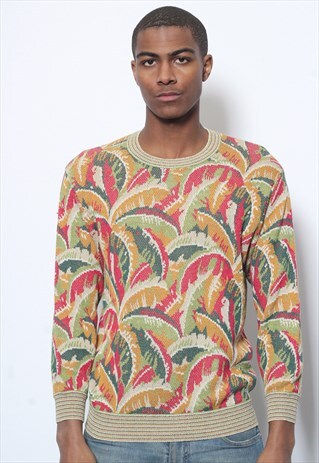 VINTAGE MISSONI PATTERN KNIT JUMPER GREEN