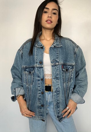 80s style jean jacket