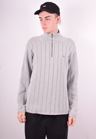 RALPH LAUREN MENS VINTAGE JUMPER SWEATER MEDIUM GREY 90'S