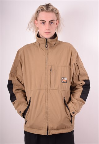 TIMBERLAND MENS VINTAGE JACKET MEDIUM BROWN 90S