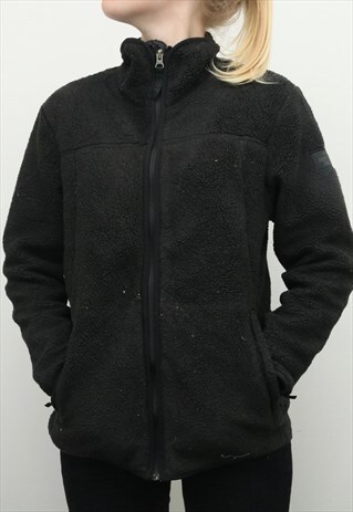 THE NORTH FACE - BLACK FLUFFY FLEECE - SMALL