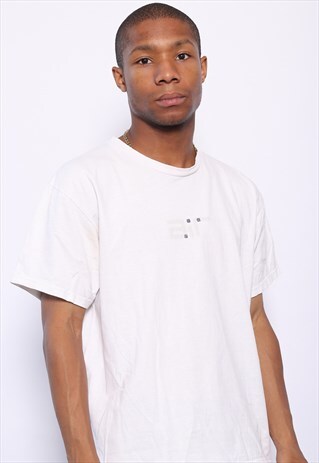 VINTAGE NIKE AIR BIG SPELL OUT LOGO CENTRAL T-SHIRT WHITE