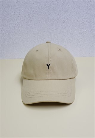 LETTER Y EMBROIDERY KHAKI ADJUSTABLE TRUCK BASEBALL CAP