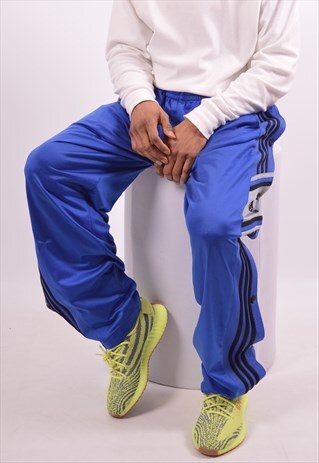 VINTAGE ADIDAS TRACKSUIT TROUSERS BLUE