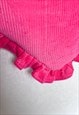 PINK CORDUROY HEART TOTE BAG