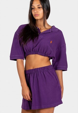VINTAGE REWORKED POLO CO-ORD SET RALPH LAUREN TOP & SKIRT