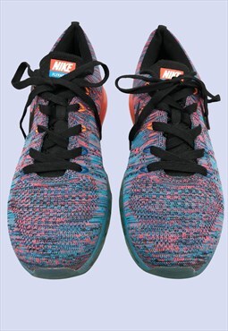 Blue Pink Black Flyknit Max Knitted Low Casual Trainers