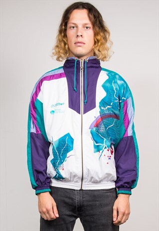 90'S VINTAGE MULTICOLOUR TRACKSUIT TOP JACKET