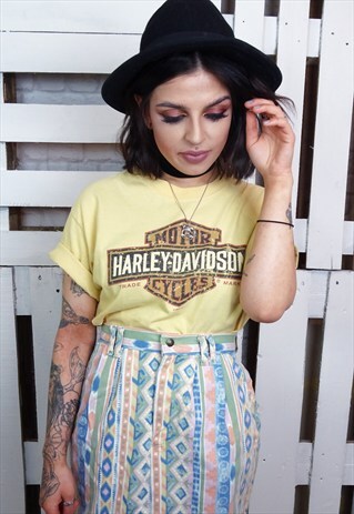 YELLOW UNISEX BIKER T-SHIRT