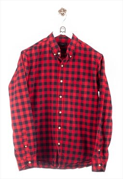 Vintage J. Crew  Flannel Shirt Checkered Look Red / Black / 