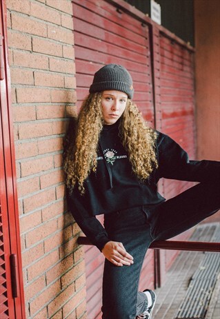 KAOTIKO BLOMS HOODIE IN BLACK