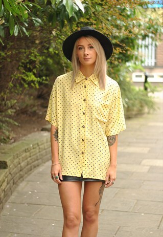 VINTAGE 80S OVERSIZED PATTERN BLOUSE