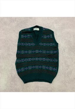 Vintage Knitted Sweater Vest Women's S