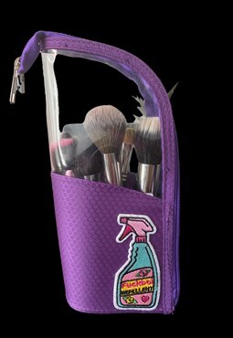 Purple Make Up Brush Case 