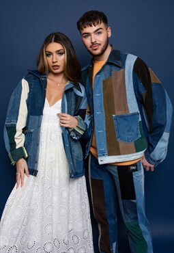 Just Harry Reworked Panelled Denim X Corduroy Jacket