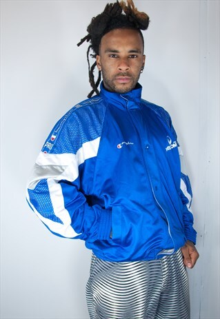 CHAMPION BLUE VINTAGE TRACKSUIT TOP