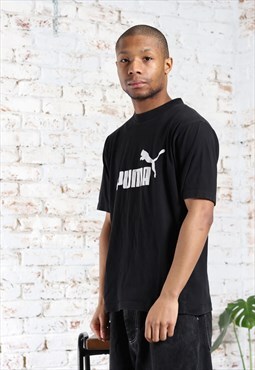 Vintage Puma Big Logo T-Shirt Black 