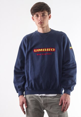 VINTAGE UMBRO CREW NECK 90S NAVY BLUE