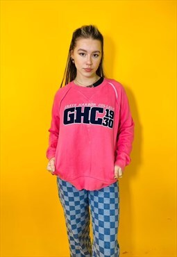 Vintage 90s USA GHC Pink Graphic Sweatshirt